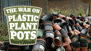 piles of plastic plant pots